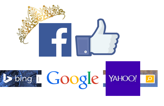Facebook above search engines
