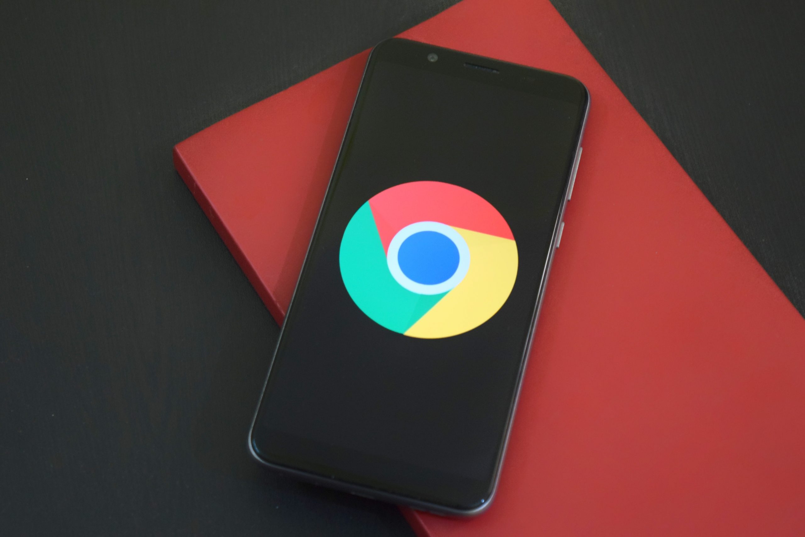 Google Chrome logo displayed on a phone phone screen