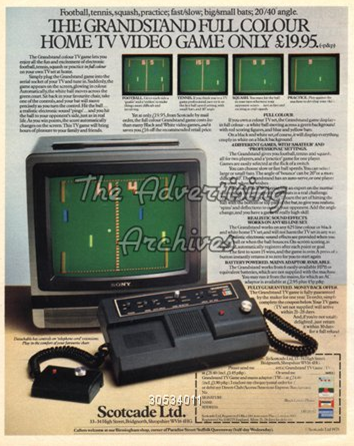 Full sized avert in newspaper from the 1980s for a games console 